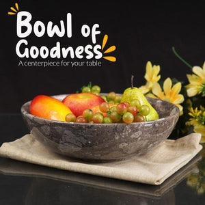 Marble Fruit Bowl Without Stand - Kitchen Serving Bowl