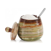 Load image into Gallery viewer, SALT CANDY BELL SMALL Handcrafted Marble Salt Cellar with Lid &amp; Spoon – Large Decorative Salt Candy Bell Storage Jar

