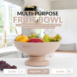 Fruit Bowl Marble Home Décor Kitchen Organization Bowl For Kitchen Counter Top - B