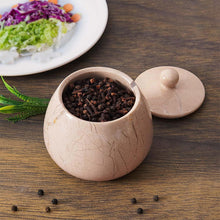 Load image into Gallery viewer, Marble Salt Cellar with Spoon - Handmade Salt Jar with Lid | Kitchen Storage Container

