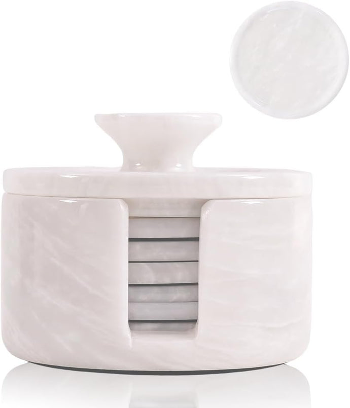 COASTER SET - ROUND WITH CAP