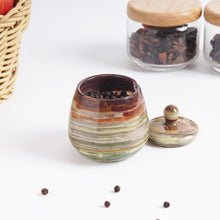 Load image into Gallery viewer, SALT CANDY BELL SMALL Handcrafted Marble Salt Cellar with Lid &amp; Spoon – Large Decorative Salt Candy Bell Storage Jar
