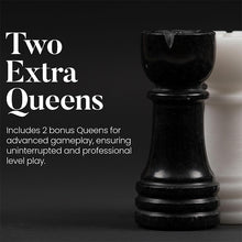 Load image into Gallery viewer, Marble Chess Set 10" Chess Games with 32 Chess Pieces &amp; 2 Extra Queens for Beginner Board Games, Valentine’s Day Game Nights
