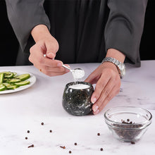 Load image into Gallery viewer, SALT CANDY BELL SMALL Handcrafted Marble Salt Cellar with Lid &amp; Spoon – Large Decorative Salt Candy Bell Storage Jar
