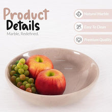 Load image into Gallery viewer, Marble Fruit Bowl Without Stand - Kitchen Serving Bowl - 25 cm
