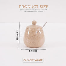 Load image into Gallery viewer, SALT CANDY BELL SMALL Handcrafted Marble Salt Cellar with Lid &amp; Spoon – Large Decorative Salt Candy Bell Storage Jar
