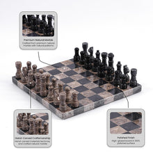 Load image into Gallery viewer, Marble Chess Set 10" Chess Games with 32 Chess Pieces &amp; 2 Extra Queens for Beginner Board Games, Valentine’s Day Game Nights
