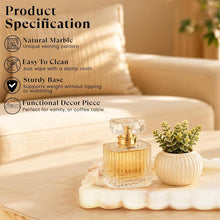 Load image into Gallery viewer, Marble Tray 25cm , Handmade Decorative Vanity Tray for Bathroom Countertop, Kitchen Counter, Perfume Jewelry Makeup Organizer, Home Decor Storage Catchall Tray
