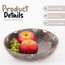 Load image into Gallery viewer, Marble Fruit Bowl Without Stand - Kitchen Serving Bowl
