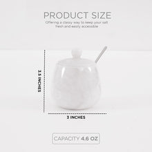 Load image into Gallery viewer, SALT CANDY BELL SMALL Handcrafted Marble Salt Cellar with Lid &amp; Spoon – Large Decorative Salt Candy Bell Storage Jar
