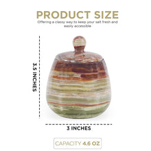 Load image into Gallery viewer, SALT CANDY BELL SMALL Handcrafted Marble Salt Cellar with Lid &amp; Spoon – Large Decorative Salt Candy Bell Storage Jar
