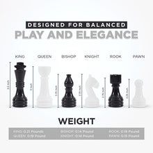 Load image into Gallery viewer, Luxury Black &amp; White Premium Marble Chess Figures Set | Handmade Stone Chess Pieces for Chess Boards
