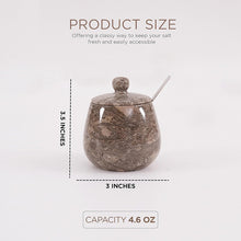 Load image into Gallery viewer, SALT CANDY BELL SMALL Handcrafted Marble Salt Cellar with Lid &amp; Spoon – Large Decorative Salt Candy Bell Storage Jar
