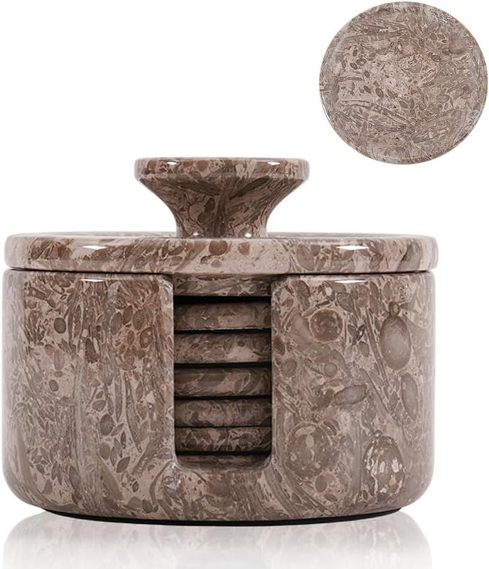 COASTER SET - ROUND WITH CAP