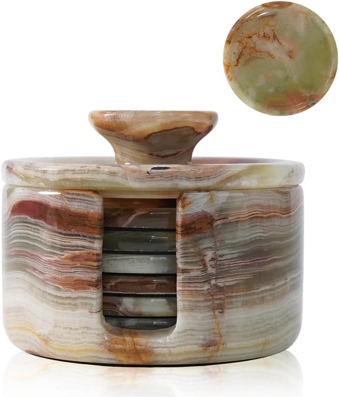 COASTER SET - ROUND WITH CAP