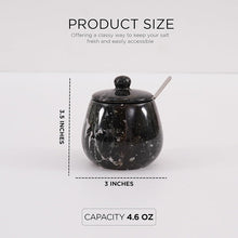 Load image into Gallery viewer, SALT CANDY BELL SMALL Handcrafted Marble Salt Cellar with Lid &amp; Spoon – Large Decorative Salt Candy Bell Storage Jar
