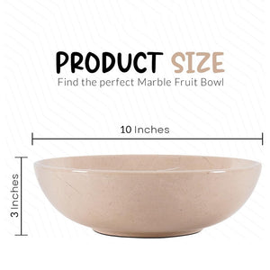 Marble Fruit Bowl Without Stand - Kitchen Serving Bowl
