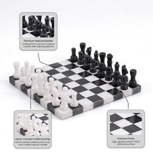 Load image into Gallery viewer, Marble Chess Set 10" Chess Games with 32 Chess Pieces &amp; 2 Extra Queens for Beginner Board Games, Valentine’s Day Game Nights
