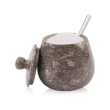 Load image into Gallery viewer, SALT CANDY BELL SMALL Handcrafted Marble Salt Cellar with Lid &amp; Spoon – Large Decorative Salt Candy Bell Storage Jar

