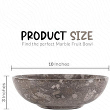 Load image into Gallery viewer, Marble Fruit Bowl Without Stand - Kitchen Serving Bowl - 25 cm
