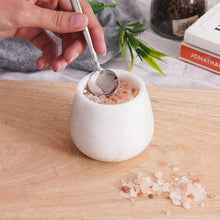 Load image into Gallery viewer, SALT CANDY BELL SMALL Handcrafted Marble Salt Cellar with Lid &amp; Spoon – Large Decorative Salt Candy Bell Storage Jar
