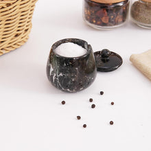 Load image into Gallery viewer, SALT CANDY BELL SMALL Handcrafted Marble Salt Cellar with Lid &amp; Spoon – Large Decorative Salt Candy Bell Storage Jar
