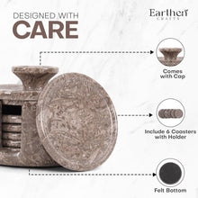 Load image into Gallery viewer, COASTER SET - ROUND WITH CAP
