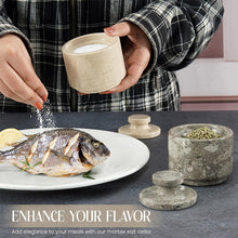 Load image into Gallery viewer, Stylish Marble Salt Cellar (Set of 2), Trinket Box Kitchen Décor Salt Pepper Bowls
