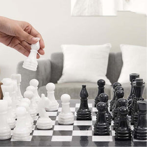 RADICALn Black and White 15 Inches High Quality Marble Full Chess Set