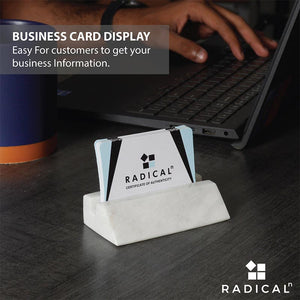Business Card Holder Black Handmade Marble Office Desk Organizers