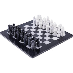  Chess board, chess set, marble chess set