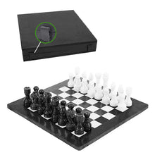 Load image into Gallery viewer, Black &amp; White Premium Quality Marble Chess Set - 38cm
