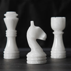 RADICALn Natural Marble Black and White Staunton Tournament Chess Set