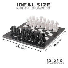 Load image into Gallery viewer, RADICALn Natural Marble Black and White Staunton Tournament Chess Set
