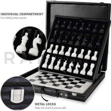 Load image into Gallery viewer, White &amp; Black Premium Quality Marble Chess Set - 38cm
