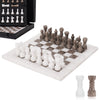  Chess board, chess set, marble chess set