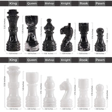 Load image into Gallery viewer, 30cm Round Marble Chess Set WHITE &amp; ZEBRA BLACK with Local Storage Box – Classic Strategy Board Game for Home &amp; Gift
