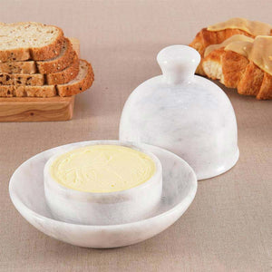 Fancy Marble Butter Dish - Butter Crock