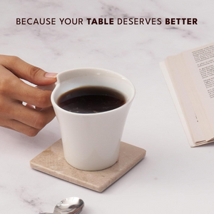 Full square coaster set with holder