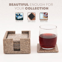 Load image into Gallery viewer, Full square coaster set with holder

