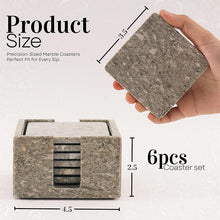 Load image into Gallery viewer, Full square coaster set with holder
