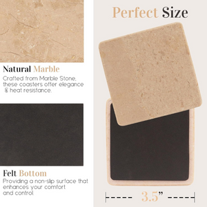 Full square coaster set with holder