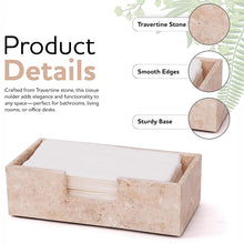 Load image into Gallery viewer, Radicaln Marble Tissue Box Cover Rectangle for Bathroom &amp; Office Desk 10 in Handmade,Tissue Holder for Bathroom &amp; Vanity Counter Decor, Napkin Holder, Felt Base Protection, Gift Ready
