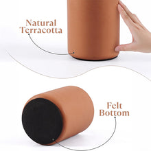 Load image into Gallery viewer, Terracotta Kitchen Utensil Holder 6.5" Inch Natural Clay Utensil Crock for Countertop, Spatula, Spoon &amp; Cutlery Organizer, Farmhouse Kitchen Cooking Decor &amp; Storage Container
