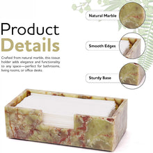 Load image into Gallery viewer, Radicaln Marble Tissue Box Cover Rectangle for Bathroom &amp; Office Desk 10 in Handmade,Tissue Holder for Bathroom &amp; Vanity Counter Decor, Napkin Holder, Felt Base Protection, Gift Ready
