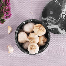 Load image into Gallery viewer, Marble Handcrafted Garlic Keepers Natural Marble Garlic Storage Jar Garlic Container for Counter
