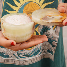 Load image into Gallery viewer, Marble Salt Cellar Big with Magnetic Lid Handmade Kitchen Salt &amp; Spice Container
