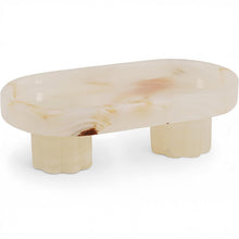 Load image into Gallery viewer, Radicaln Tray with Legs 10" Decorative Bathroom Vanity Tray decorative tray, Natural Stone, Marble Oval Tray, Pedestal Tray, Elegant Home Decor
