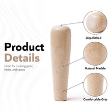 Load image into Gallery viewer, Marble Pestle for Grinding Spices, Herbs &amp; Garlic Durable Kitchen Tool
