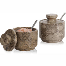 Load image into Gallery viewer, Salt Cellar Set of 2 with Spoon Premium Kitchen Tabletop Salt &amp; Spice Accessory
